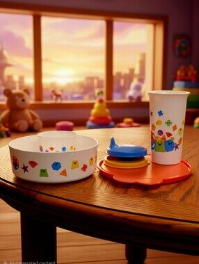 TUPPERWARE SHAPE-O FEEDING SET.